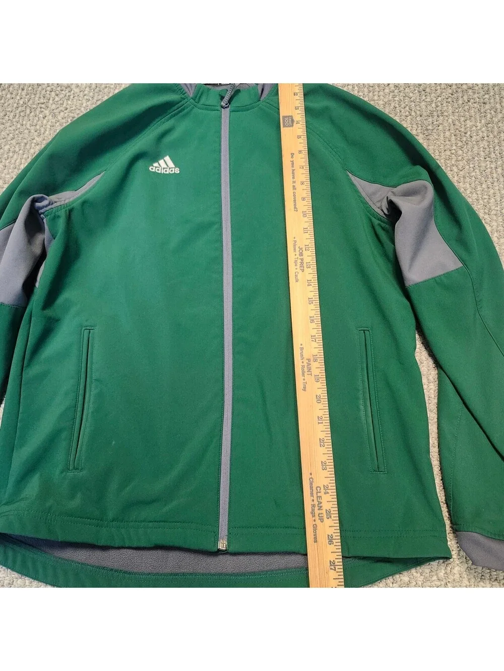 Adidas Jacket Green Full Zip Men's Size Small